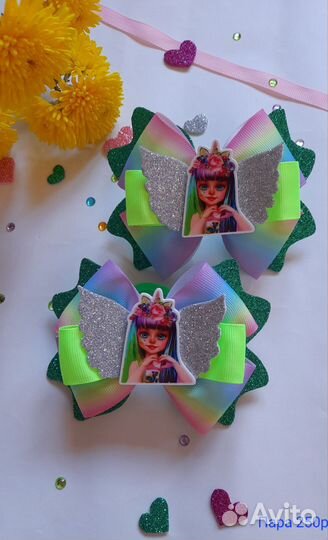 Бантики для волос ручной работы