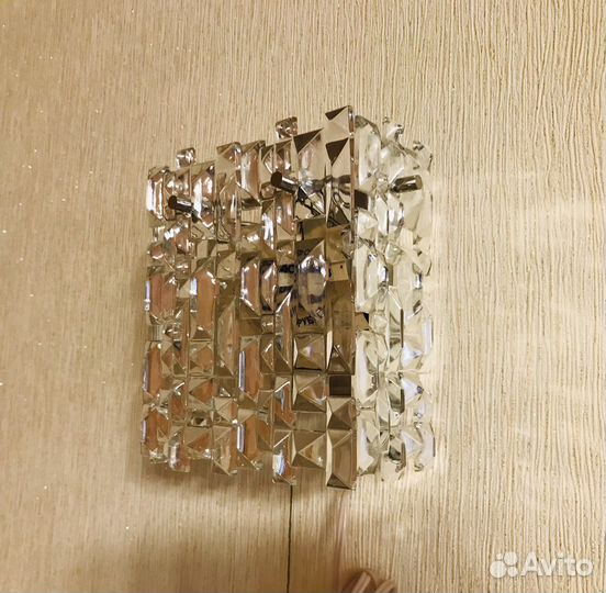 Новый настенный светильник хрусталь СССР