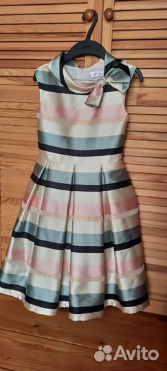 Платье праздничн атласное Selina style, рост 140см