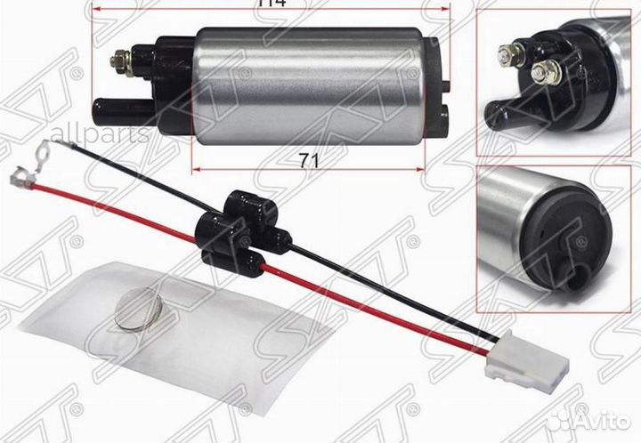 SAT ST-FP09 Топливный наcос 12V, 3BAR, 90L/H, V160