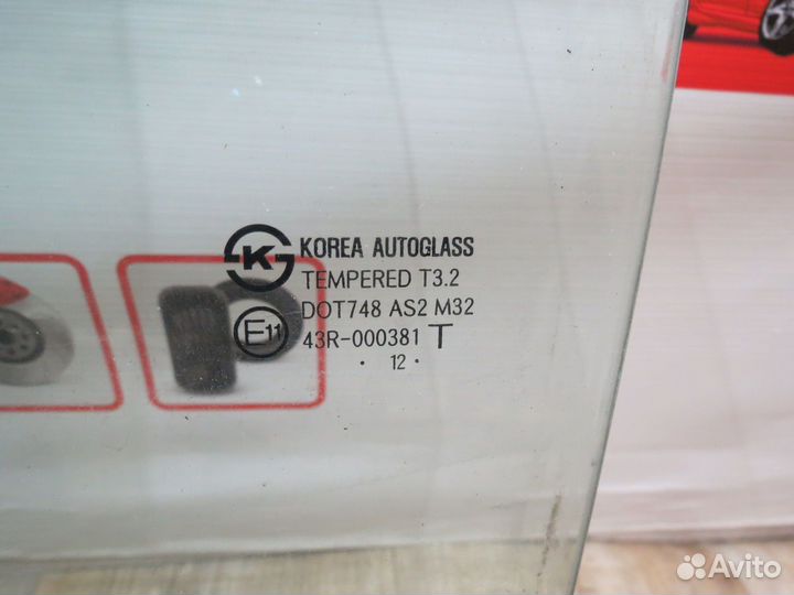 Стекло заднее левое Hyundai Solaris