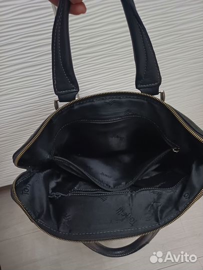 Мужской кожаный портфель италия