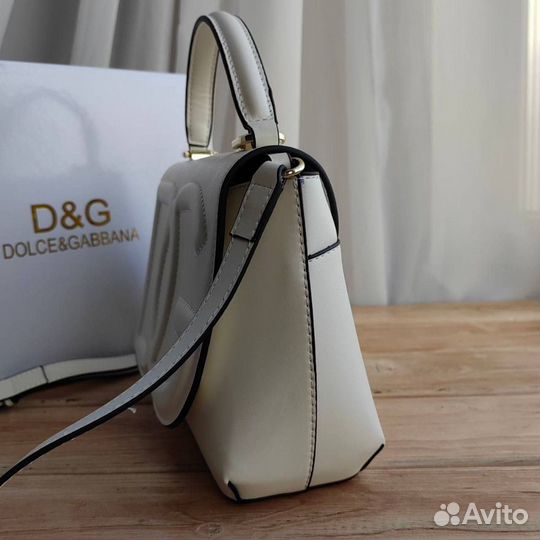 Женская белая сумка Dolce&Gabbana кожа новая