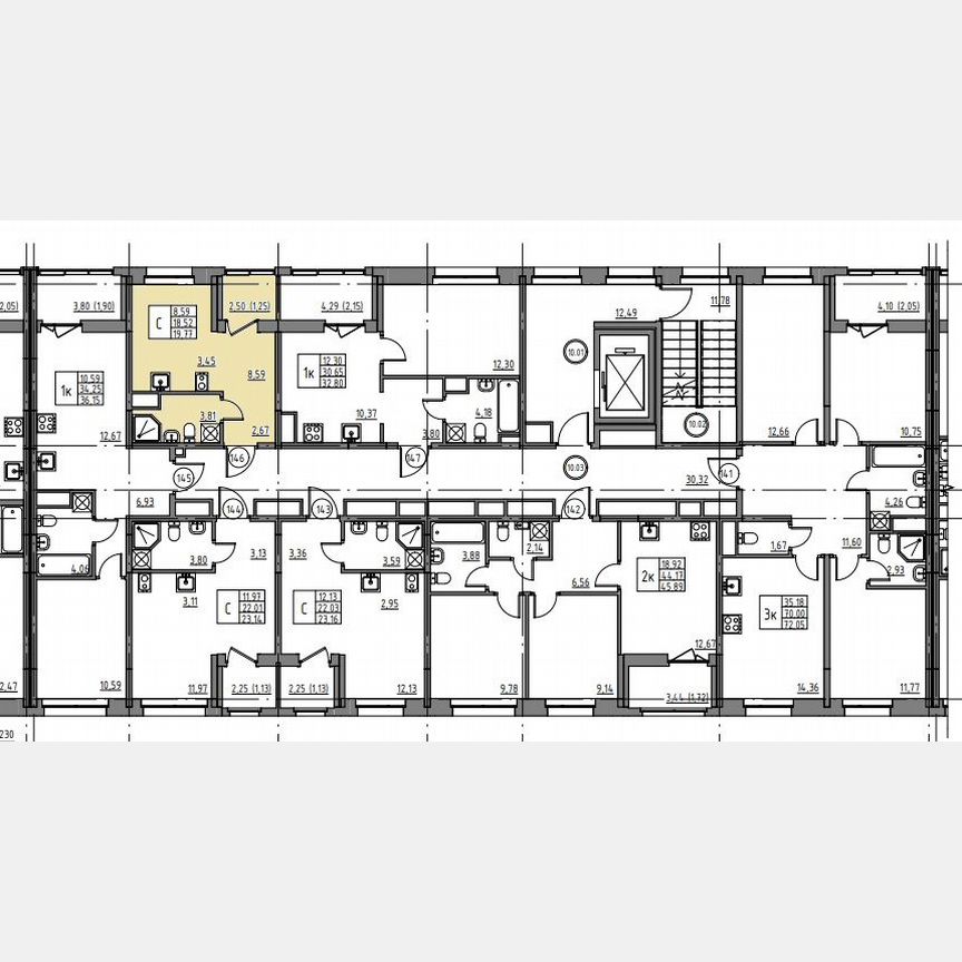 Квартира-студия, 19,8 м², 10/12 эт.