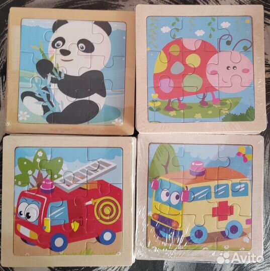 Детские деревянные пазлы