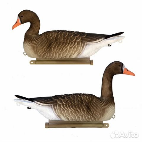 Чучела гусей Белолобый плавающие Soft Plast 6шт