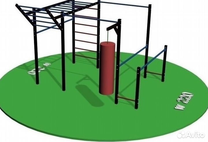 Спортивная площадка турник брусья боксерская груша