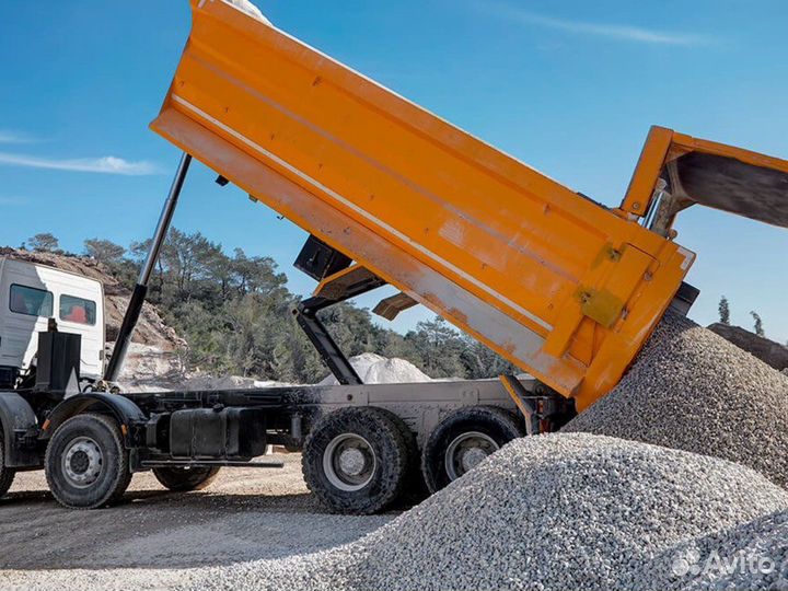 Щебень гранитный дренажный от 3кубов