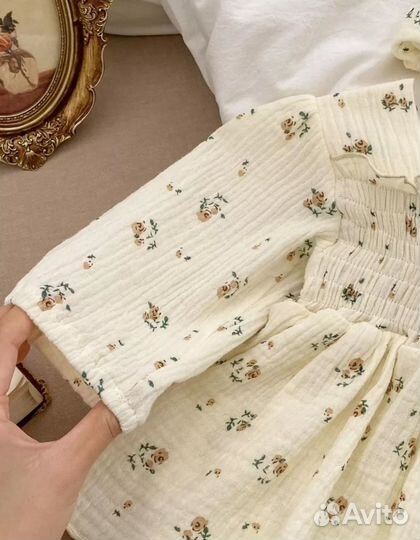 Боди платье с бантиком