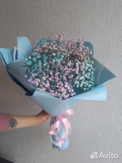 Букет цветов из гипсофилы