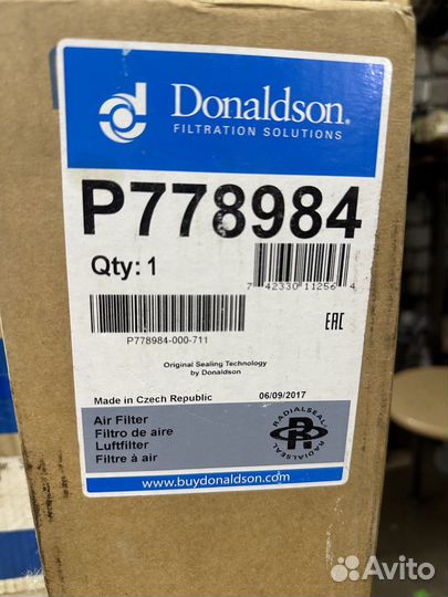 Фильтр воздушный Donaldson P778984