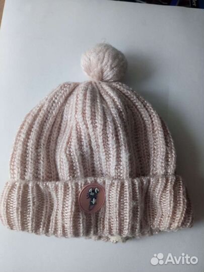 Шапка розовая зимняя
