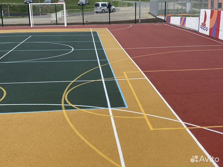 Бесшовное покрытие резиновой крошкой