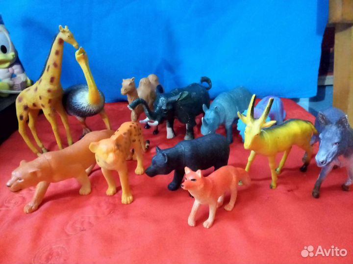 Животные коллекция пластик резина СССР