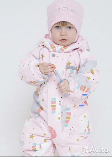 Зимний комбинезон для девочки 74 80
