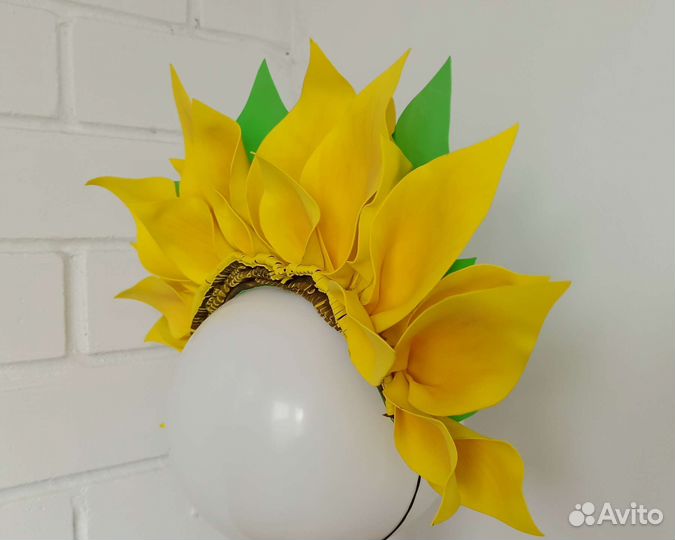 Ободок-кокошник подсолнух
