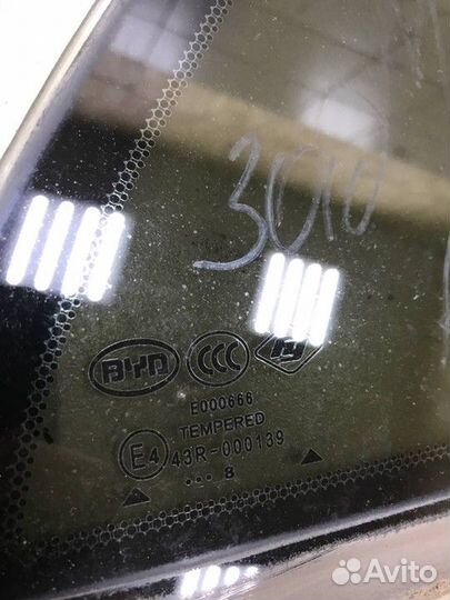 Стекло двери задней правой (форточка) BYD F3