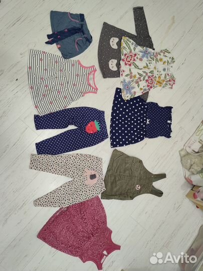 Вещи пакетом Картерс, gap платья 86-92