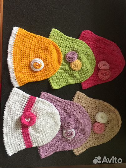 Шапочки, панамки ручной работы