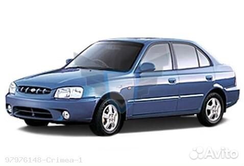 Порог правый Hyundai Accent 1999-2010 (полный профиль) (1мм)