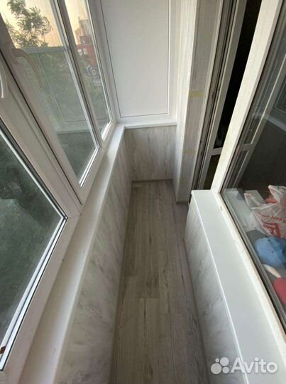 Балкон с отделкой, расширение