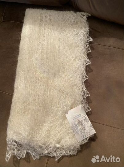 Оренбургский пуховый палантин новый