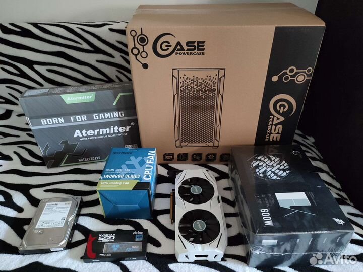 Белый игровой компьютер 12 ядер/16гб/Ssd/gtx1070