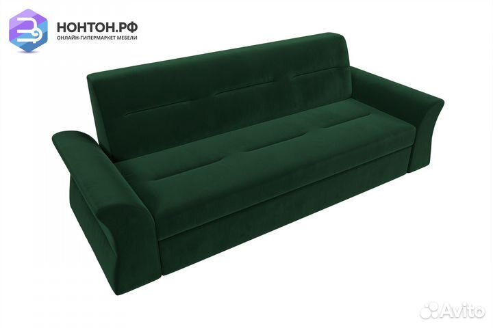 Диван дельфин Клайд велюр зеленый