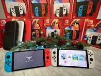 Nintendo Switch oled новая прошитая + игры