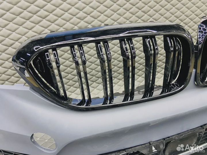 Бампер BMW G30 стиль M5 F90 сплиттер + решетка