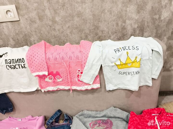 Большой пакет вещей для девочки 92 98