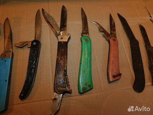 10 старинных, складных,перочинных ножей СССР.в инт