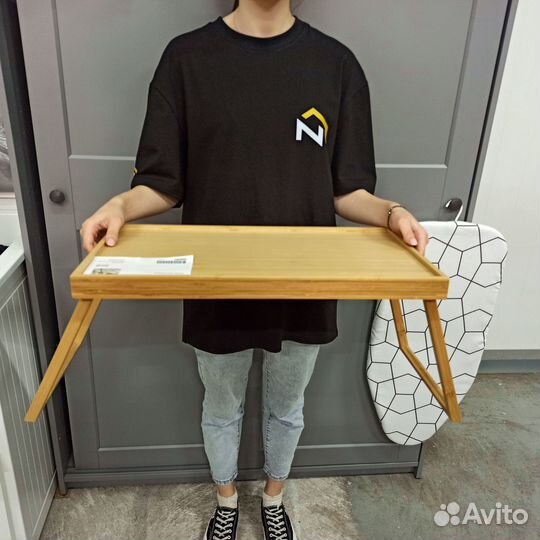 Бамбуковый столик для завтрака IKEA