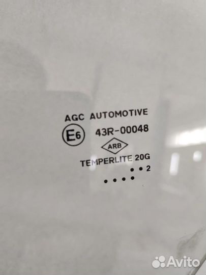 Стекло двери заднее левое Renault Sandero до 2014