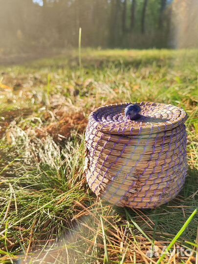 Шкатулка плетеная эко