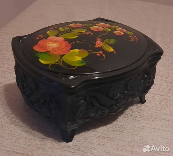 Шкатулка для украшений СССР Винтаж. Жостово