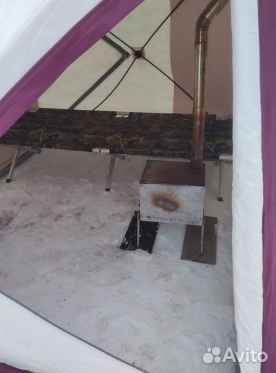 Палатка куб 2,2-2,2-1,85м. Трехслойная зимняя