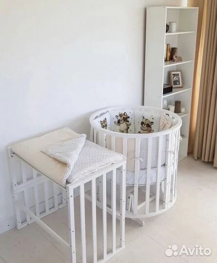 Круглая/овальная кроватка 7 в 1