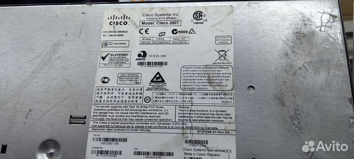 Маршрутизатор Cisco 2801