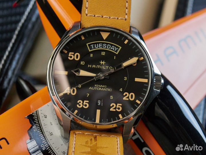 Часы мужские Hamilton Khaki Pilot Day Date Auto