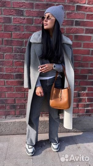 Saint laurent шоппер кожаный gold бьюти серия