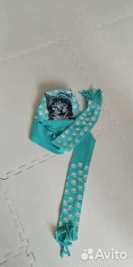 Шапка и шарф из двойного флиса р.52-56