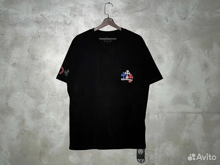 Футболка Chrome Hearts Multicolor Cross Logo Black