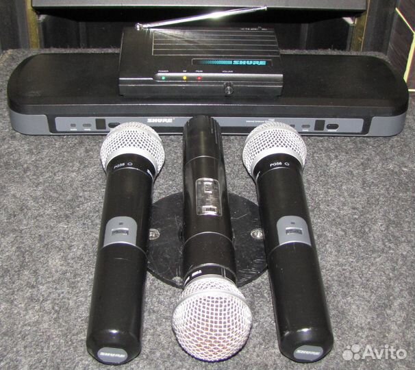 Микрофоны Shure SM58 PG58 GLX 3шт Вокал Радио Проф