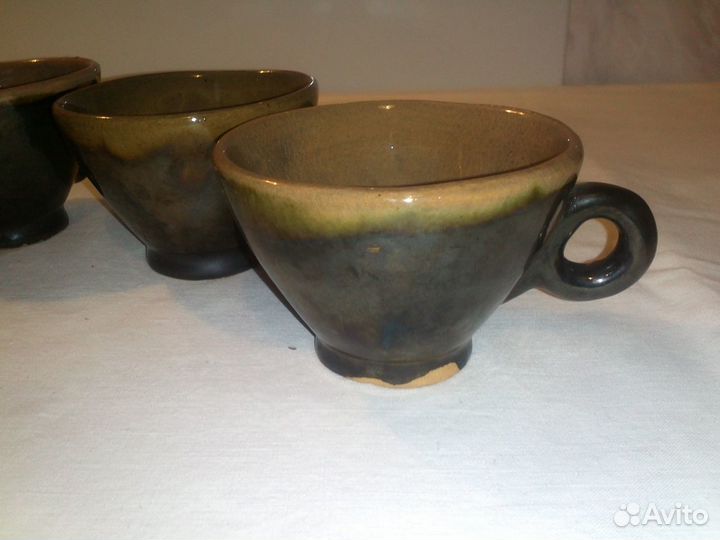 Кофейные чашки, керамика, набор 6 штук