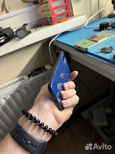 Корпус iPhone 12 синий оригинал