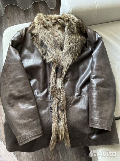 Кожаная дубленка мужская