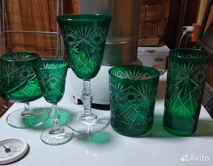 Коньячные бокалы 6 шт двухслойное цветное стекло