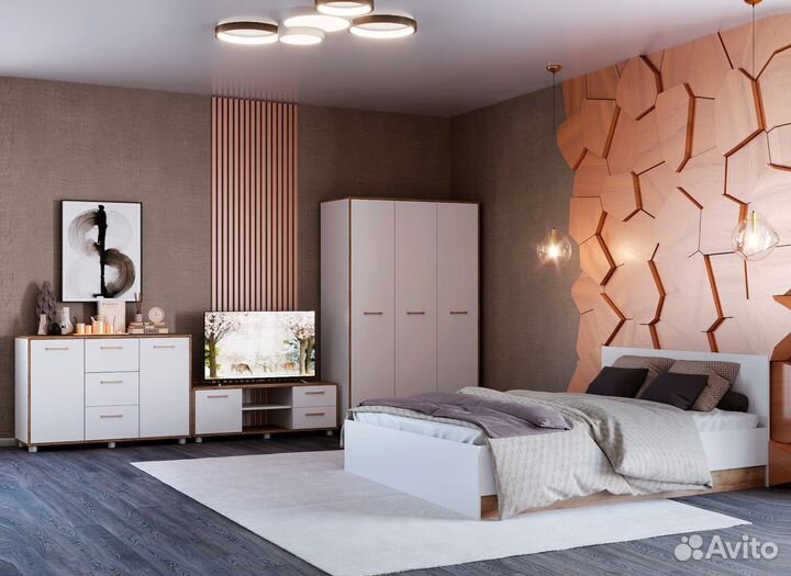 Шкаф белый 3-х створчатый Свен шк-323 1,2 м