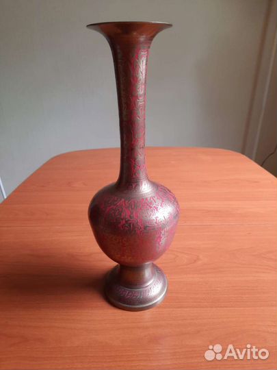 Ваза, Индия времён СССР, Латунь. Высота 38 см